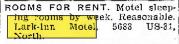 Lark-Inn Motel - Sep 1961 Ad (newer photo)